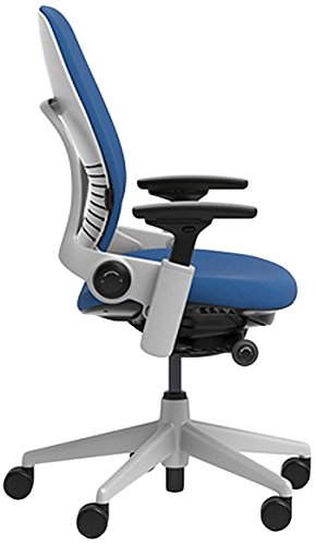 Image of Steelcase Leap Chair with Platinum Base & Hard Floor Caster, Blue