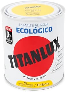 TITANLUX Ecológico Esmalte al agua mulisuperficie Brillante Amarillo Luminoso 750ml