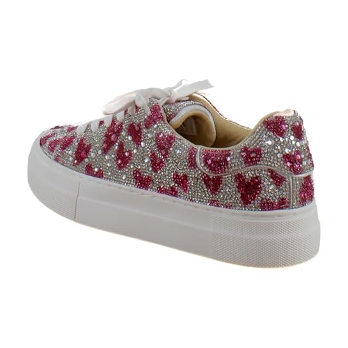 Image of Betsey Johnson Sidny Women's Fashion Sneakers Fuchsia Hearts Size 6 M