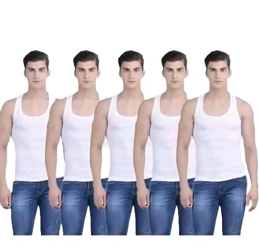 Urban Textile Men's Cotton Vest Combo Pack of 5 Soft Lightweight Breathable Inner Collection-picture-43