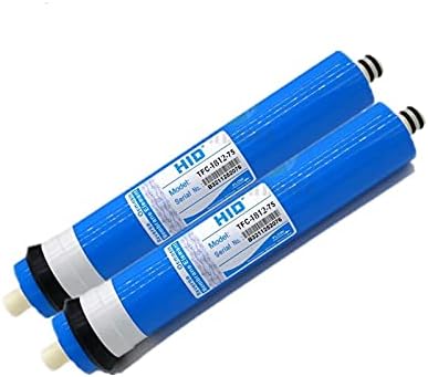 2pcs 75 GDP HID TFC 1812-75 RO Membrane for 5 Stage Water Filter Purifier Treatment Reverse Osmosis System Ultra High Capacity