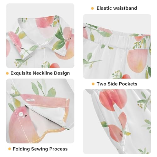 Image of visesunny Boy Floral Short Sleeve Button Down Shirt & Casual Shorts Set Summer Outfits 3-10 Years Clothes