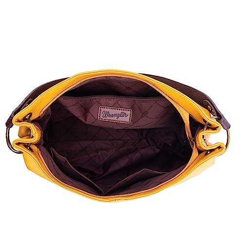 Image of Wrangler Hobo Bags for Women Vegan Leather Top Handle Shoulder Purses and Handbags