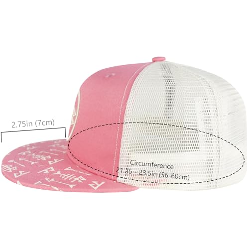 Image of BASSDASH Flat Brim Trucker Cap Adjustable Snapback Hat Mesh Back for Men Women
