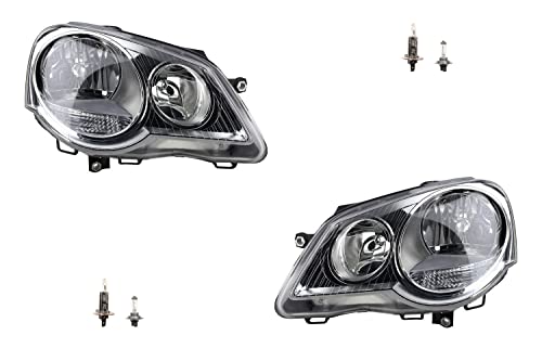 Johns Fari alogeni adatti per VW Polo 02 9N 05-12 con H7 H1 Set Sinistra Destra