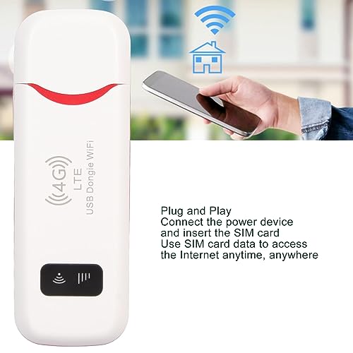 Image of USB Mobile WiFi Hotspot 4G LTE Router with SIM Card Slot for Laptop Phone TV Sharing - Supports up to 10 Devices Connection