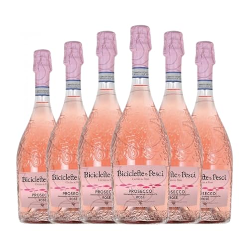 Family Owned Bicicletas y Peces Rose Seco Prosecco 75 cl Espumoso rosado (Caja de 6 Botellas de 75 cl)
