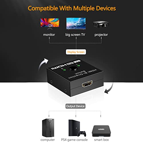 HDMI Switch HDMI Splitter 4K Conmutador Duplicador...
