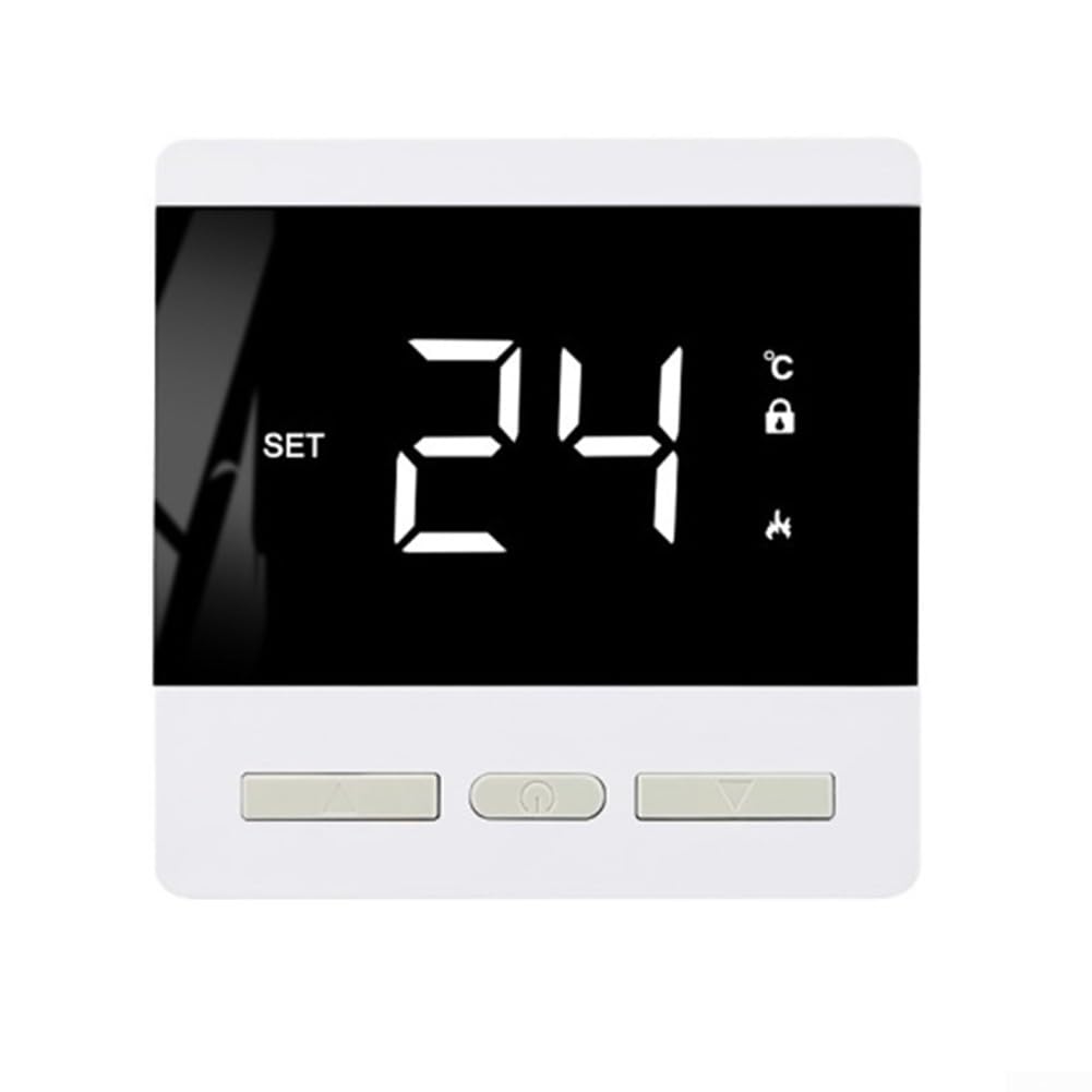 Underfloor Heating Thermostat Smart Temperature Controller | Digital Electric Film Heating Thermostat | Steam Room Heating Control | Floor Heating Thermostat(Black)
