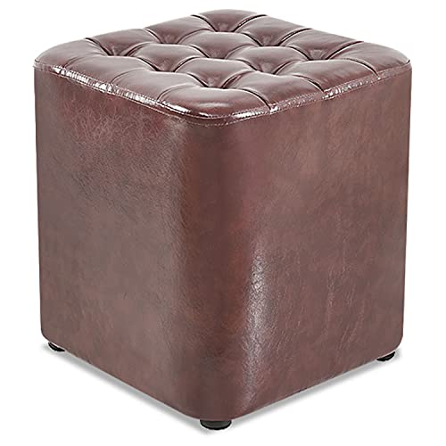 Taburete de tocador de cuero artificial con base acolchada y segura 3