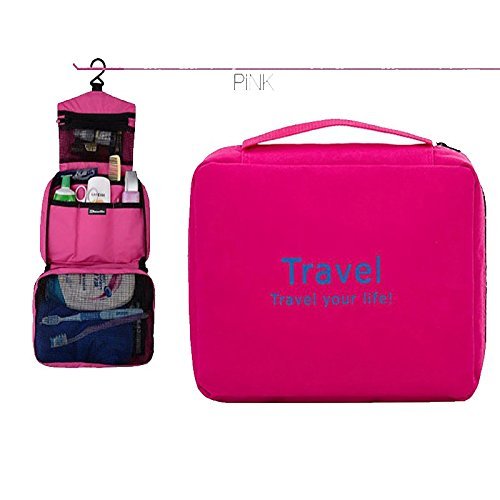 Image of Styleys Canvas Toiletry Bags (Pink S1020)