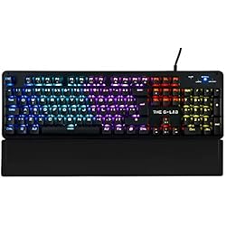 Teclado Mecanico Scorpion THE G-LAB Keyz Carbon E - O Teclado Gaming Mecânico PORTUGUÊS – Teclado Gamer de Alto Desempenho de Interruptor Azul, Retroiluminação LED Multicolor, 100% Anti-Ghsoting - PC PS4 Xbox One (Preta)