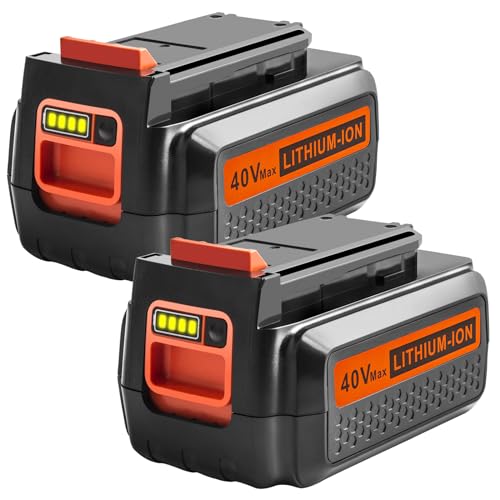 2 Pack 40V Battery for Black and Decker 3.0Ah Lithium-ion BatteryReplacement for LBX2040 LBXR36 LBXR2036 LST540 LCS1240 LBX1540 LST136W Compatible with 40 Volt Cordless String Trimmer Mower Tools