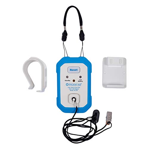 Advanced-Bed-and-Floor-Alarm-with-Magnetic-Pull-Cord-10-x-30-Underpad-with-Motion-Sensor-Alarm-3-Ring-Chime-and-3-Mounting-Options-with-AC-Adapter-and-9V-Battery-1-Yr-Warranty-by-Patient-Aid