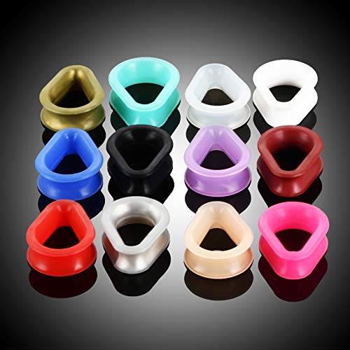 Ipink-18Pcs Hollow Silicone Teardrop Ear Piercings Ear Plugs And Tunnels Pircing Gauges Earrings Stretchers Body Jewelry (9 Pairs Of Gauge=00G(10Mm)) #TOP4