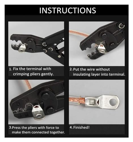 Terminales de anillo de cobre para cables de bateria y conectores termorretractiles 6