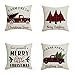 Christmas Pillow Case, Dekoracje Świąteczne Poduszki Pokrowce, Poduszki Pokrowce Śniegu Xmas Drzewo Renifer Rzuć Poduszki Pokrywa Przypadki Poduszki Do Home Office Sofa Bed Christmas Party Decoration