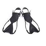WeeLion Schwarze und weiße Schwimm- und Schnorchelflossen - Verstellbarer Knöchel/Boden rutschfest/wasserführend Design Tauchen Schnorcheln, Erwachsene und Kinder,Childs/M