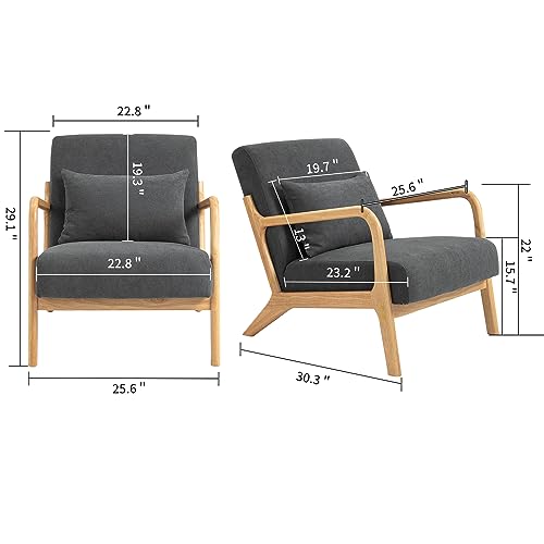 Sillón Plegable Algodón Gris miniatura 2