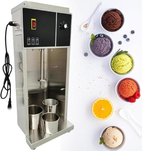 WLYPE Automatic Ice Cream Mixer Machine, F.Rozen Yogurt Milkshake Blending Machine, Slushie Machine for Restaurant Kitchen, 3200r/min, 3 Hand Cups