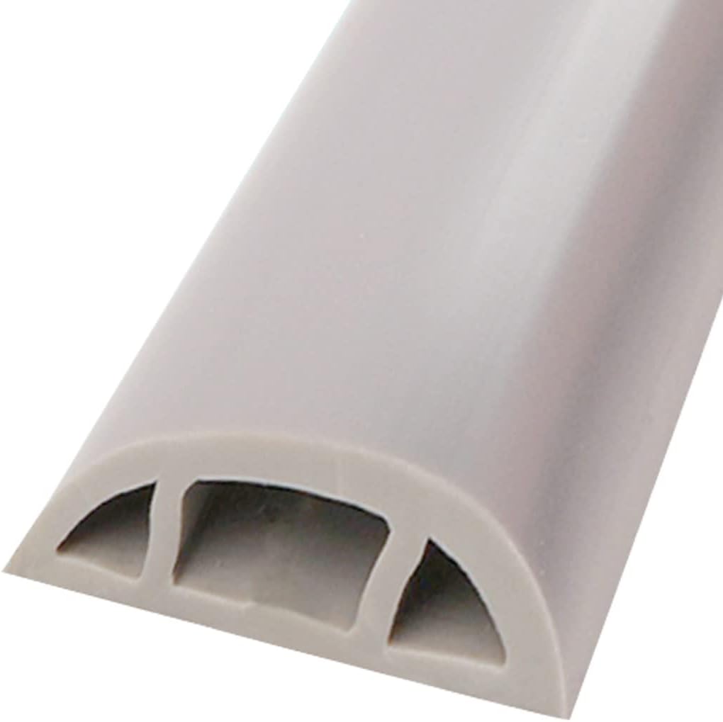 Floor Cord Cover Floor Cord Protector Tan Insulated PVC Soft Floor Cable Protector, Portable Self-Adhesive Cord Management, 3cm Wide Floor Cord Hider for Steps, Wire Organizer