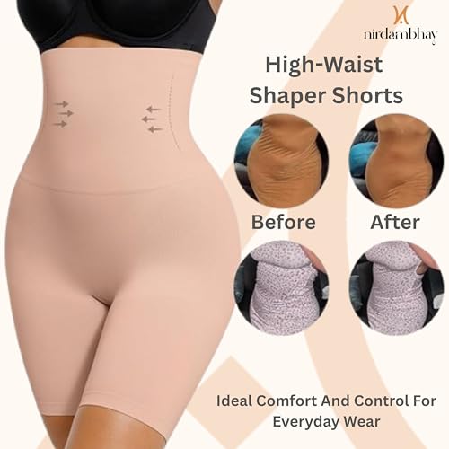 Image of Tummy Control Shapewear for Women, High Waisted Body Shaper Shorts Butt Lifting Panties Under Dress (Fit 28 to 38 Inch)