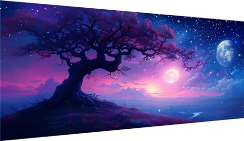 Lune Diamond Painting Kit Complet 100x220cm : grand format broderie diamant arbre de vie adulte