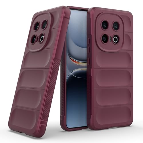 amazon basics Back Case Cover for iQOO 13 5G | Compatible for iQOO 13 5G Back Case Cover | Liquid Silicon Magic with Camera Protection | Plum