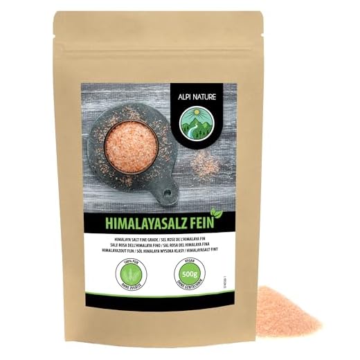Rosa kristall salt fint (500g), känt som Himalaya salt från Khewra saltgruvor i Punjab, Pakistan, naturligt bergsalt
