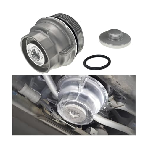 HZEL Car Oil Filter Housing Cap Assembly OEM# 15620-31060 15643-31050 Vehicle Oil Filter Housing Cover Aluminum Automotive Replacement Accessories Compatible with Venza Avalon RX350
