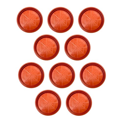 Image of Plant Saucer Base Plate for Pots | Premium Planter Tray |100% Virgin Plastic, UV Treated, Durable & Lightweight | Ideal for Indoor & Outdoor (10, 8 inch Tray)