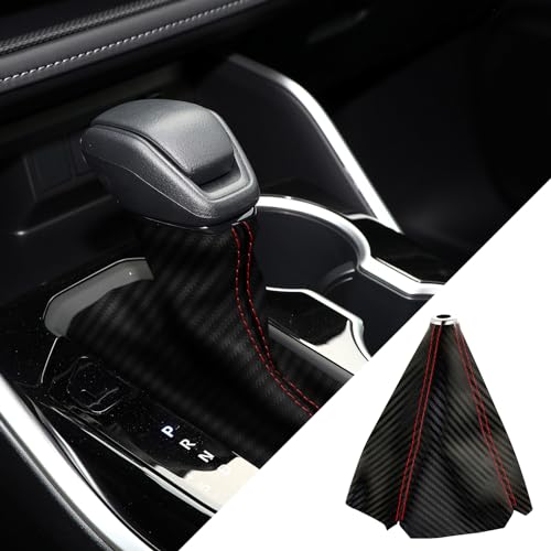 Car Shift Boot Cover, Suede Leather Shift Knob Boot Dust Cover, Manual/Auto Shifter Boot Sleeve Replacement, Car Interior Accessories Handbrake Gaiter Boot Dust Cover Universal for Most Vehicles