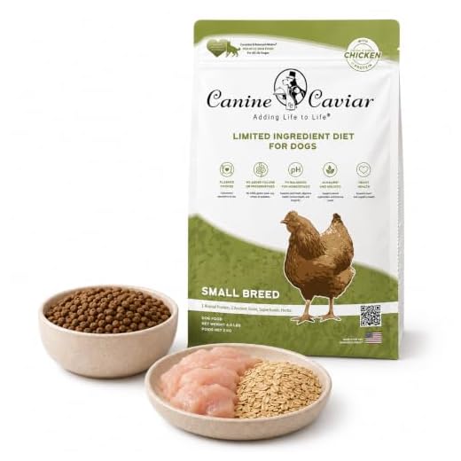 Canine Caviar - Small Breed: Chicken & Whole Ground Oats, Alkaline Dry Dog Food, Limited Ingredients, Gluten-Free, Based on Science & Research, Veterinary Alternative Diet (4.4 Pound Bag)