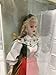 Barbie Year 1999 Collector Edition Dolls of the World 20th Anniversary 12 Inch Doll - Swedish Barbie in One Piece Dress with Attached Apron and Vest Plus Shawl, Hat, Knee Socks, Shoes and Doll Stand