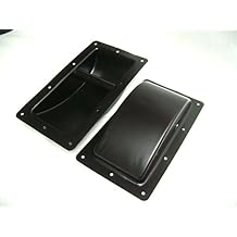 ZXPC 2 Two Black Metal Recessed Bar Handles - Large