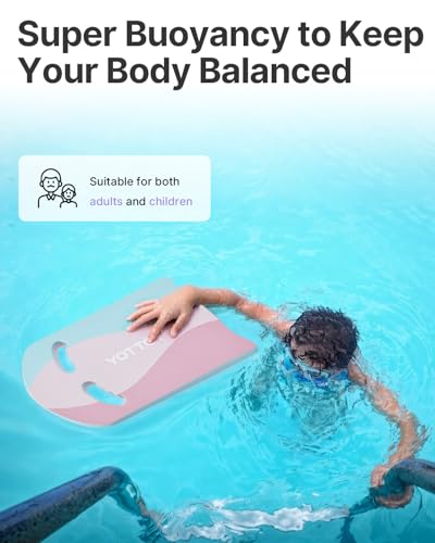 YOTTOY Swim Kickboard,High-Buoyancy Swimming Kickboard for Kids & Adults, EVA Foam Kickboard for Swim Training, Non-Slip Kick Board for Pool Workouts, Durable Swimming Board (Pink)