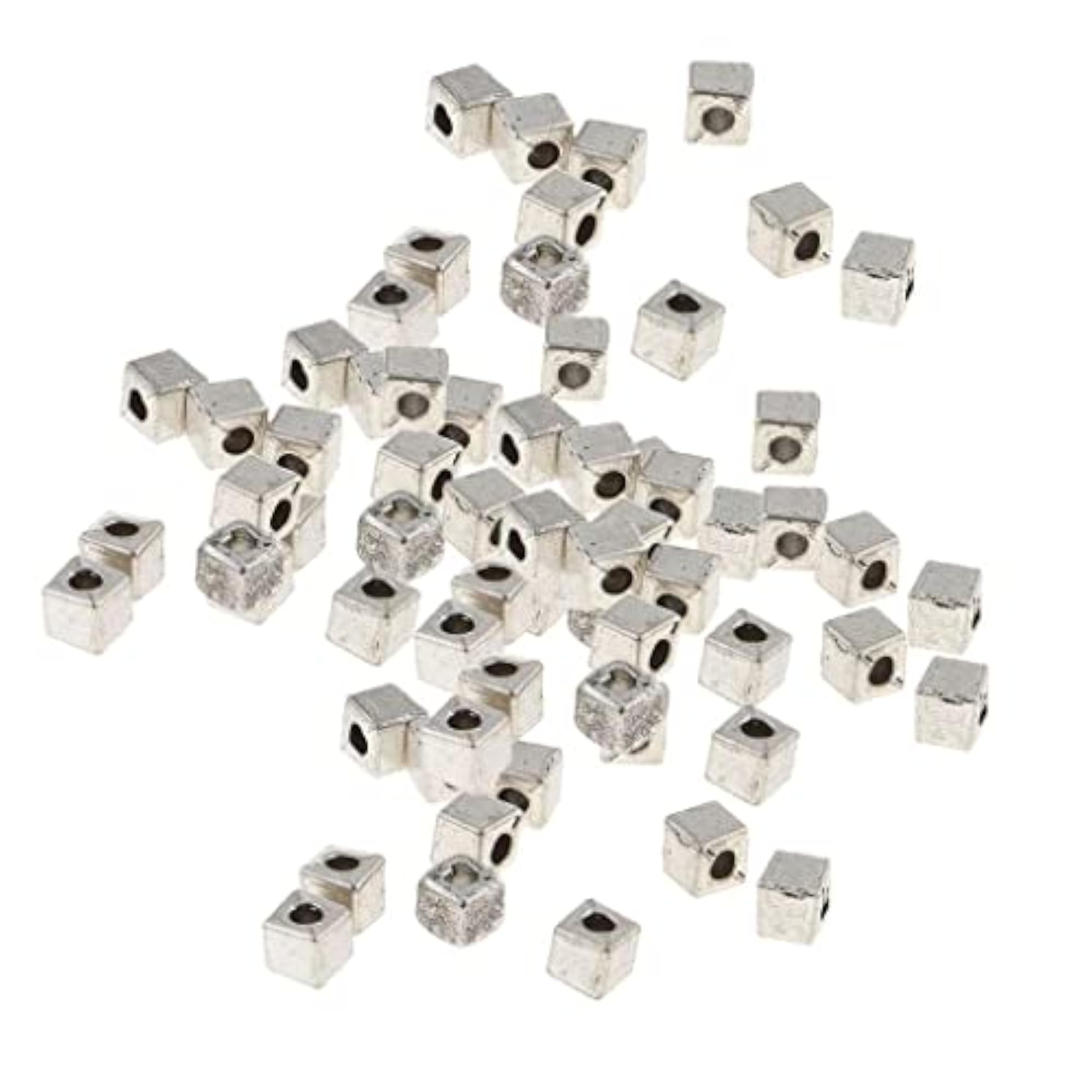 Alloy Bead Square Spacer Loose Beads for DIY Jewellery