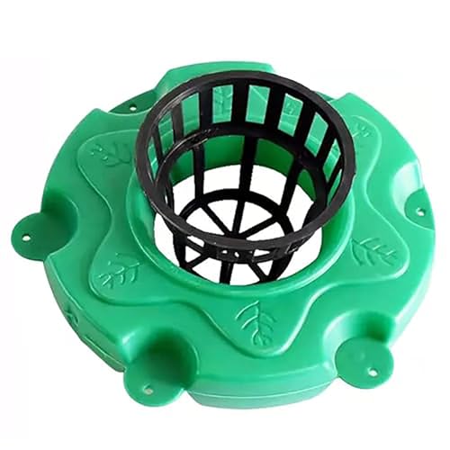 DECAKE Maceta Flotante Redonda para Estanque, Isla Flotante para Plantas de Estanque, Barrera Flotante para Peces y Plantas acuáticas, Maceta Flotante ecológica