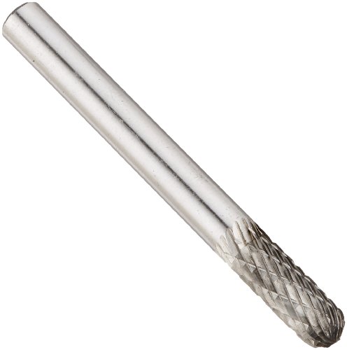 Image of Drill America SC-1 Carbide Burr /Rotary File Cylindrical Radius-End Double Cut for Die Grinder 1 /4 inch Dia. x 5 /8 inch Cut Length with 1 /4 inch Shank and 2 inch Overall Length, DUL Series