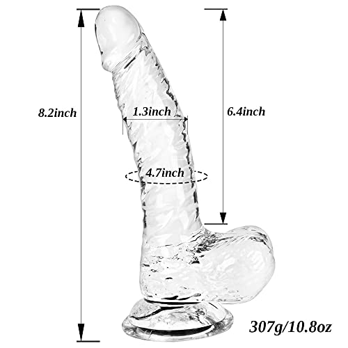 Saugnapf-Dildo für freihändigen Genuss: Realistisches Design mit 21cm Länge, gebogenem Schaft und Kugeln für G-Punkt- und Analstimulation – Bild 6
