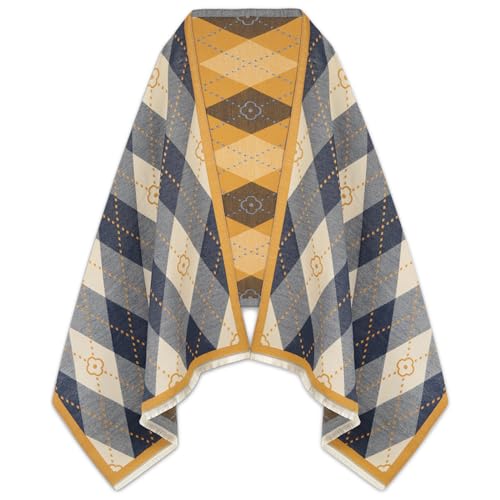 EXTREE Scarfs for Women Pashmina Silky Shawl Wrap for Evening Dressing Blanket Open Front Poncho Cape