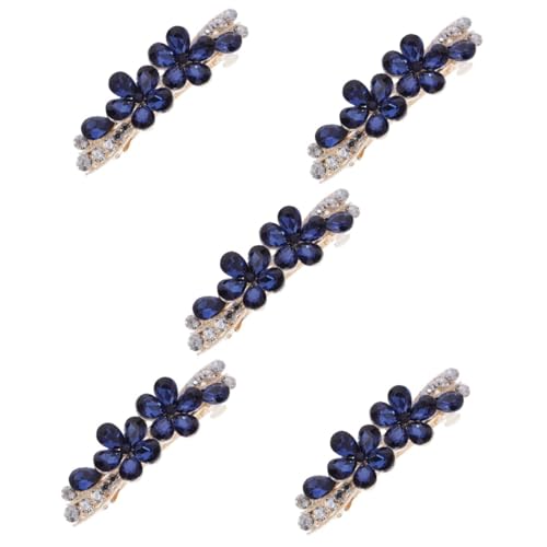 Barrette cheveux femme anti-glisse bleu marine pour fixer les mèches rebelles avec élégance