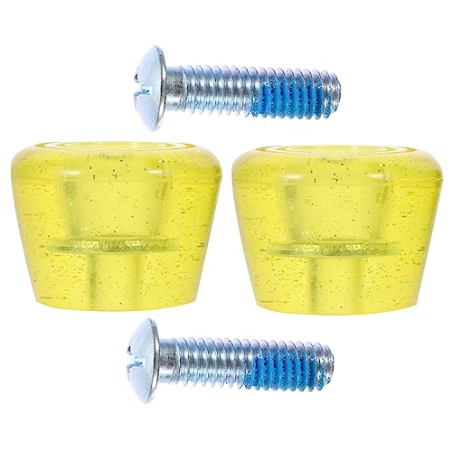 SUPVOX 1pair Professional Wear-Resistant Skate Plugs Replaceable Toe Stops with Screws Durable Skate Brakes Anti-Slip Design for Enhanced Stability for Enthusiasts