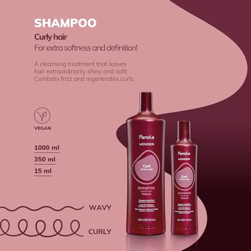 Fanola Wonder Curl Curly Hair Shampoo Softness And Definition 1000Ml - 2