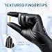 Borje Nitrile Gloves Large, 100 Count Disposable Gloves, 4 Mil, Black, Latex-Free Powder-Free, Medical Exam, Food Safe, Cleaning, Cooking