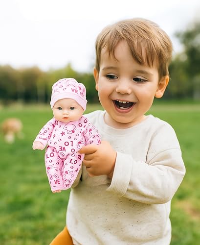 EL FIGO Cute Little Boy in Teddy Printed Dress Doll for Kids (Rotatable Legs Arms with Removable Clothes Set 30 cm)