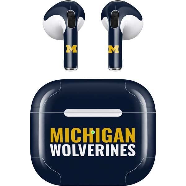 Skinit Decal Audio Skin Compatible with Apple AirPods (3rd Gen, 2021) - Officially Licensed Michigan Wolverines M Design