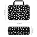 Pet Inhaler Travel Case, Black with Paw Print Design, Cleaning Brush and Pet Care Accessories, Portable Inhaler Carry Case for Dogs, Cats and Horse.