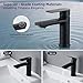 BELZ Bathroom Faucet Matte Black, Tool-Free Modern Single Handle Sink Faucet, Anti-Peeling Single Hole Vanity Faucet, Pre-Installed 24