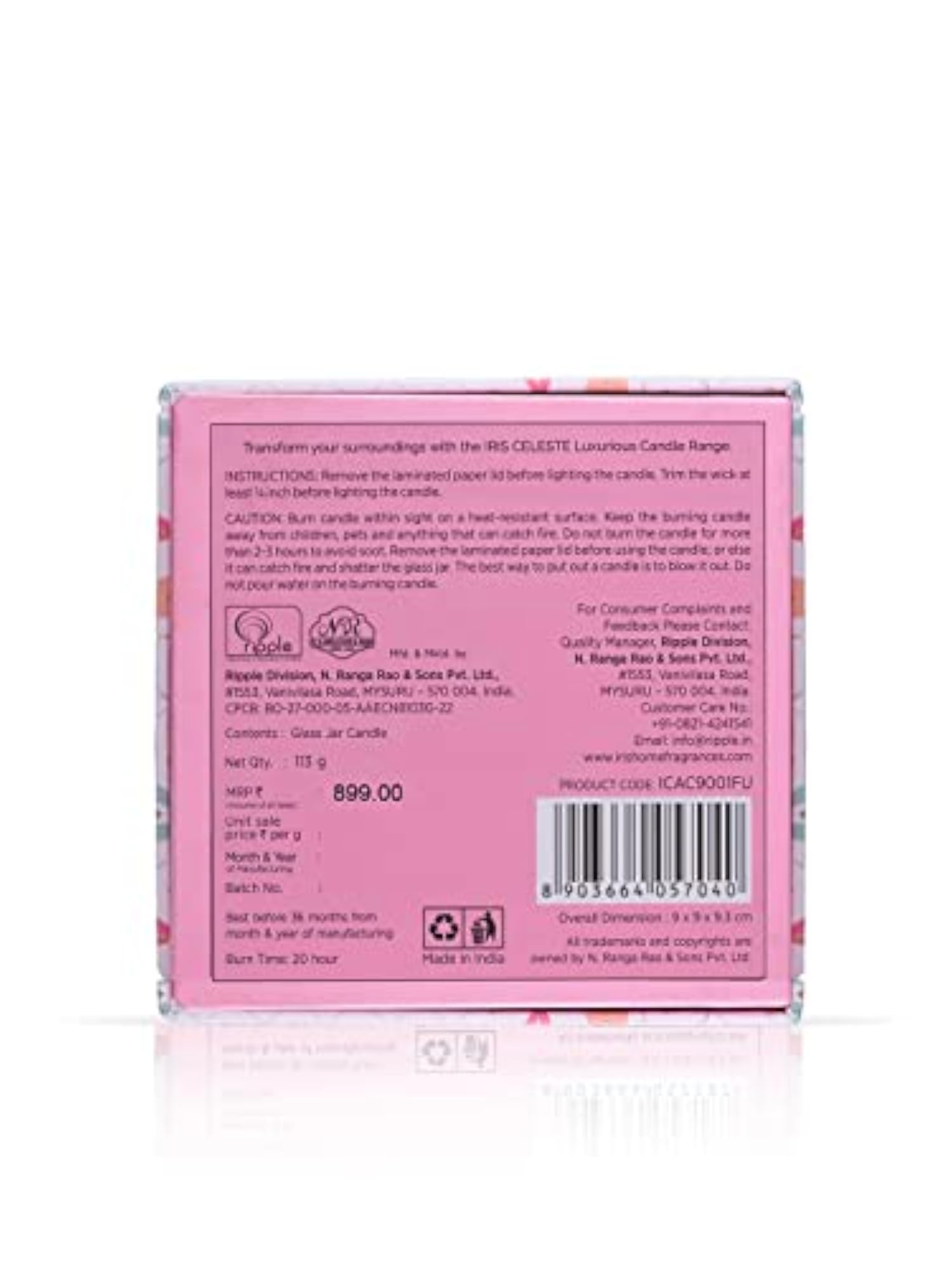 Apothcary Jar Candle Fragrance Fleur, Variant Kenzo